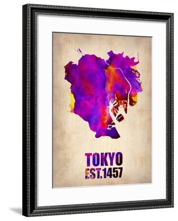 Tokyo Watercolor Map 2 Art Print Naxart Art Com