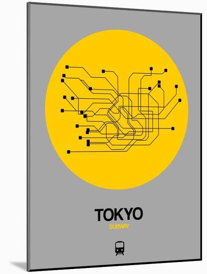 Tokyo Yellow Subway Map-NaxArt-Mounted Art Print