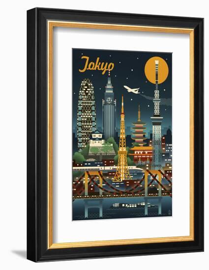 Tokyo-Lantern Press-Framed Art Print