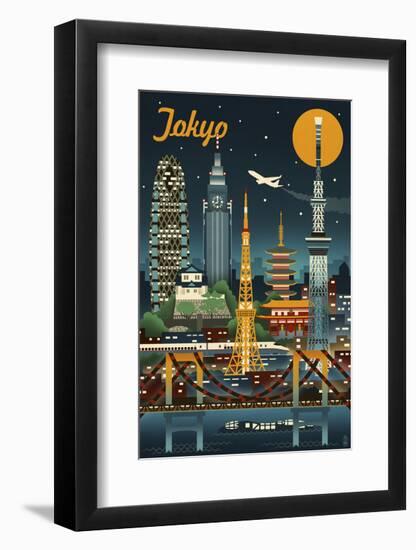 Tokyo-Lantern Press-Framed Art Print