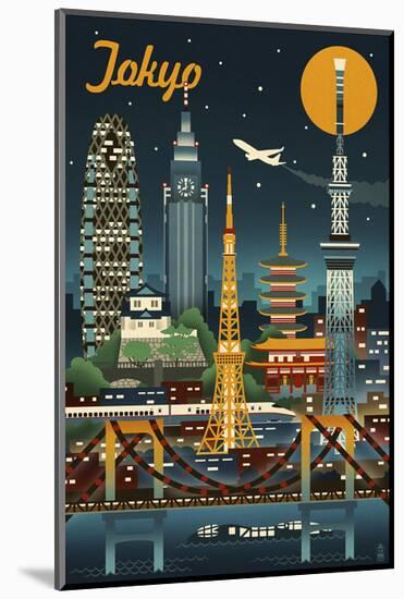 Tokyo-Lantern Press-Mounted Art Print