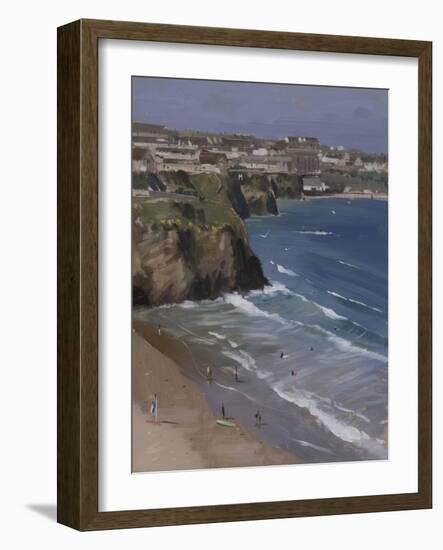 Tolcarne Beach, Early Afternoon, July-Tom Hughes-Framed Giclee Print