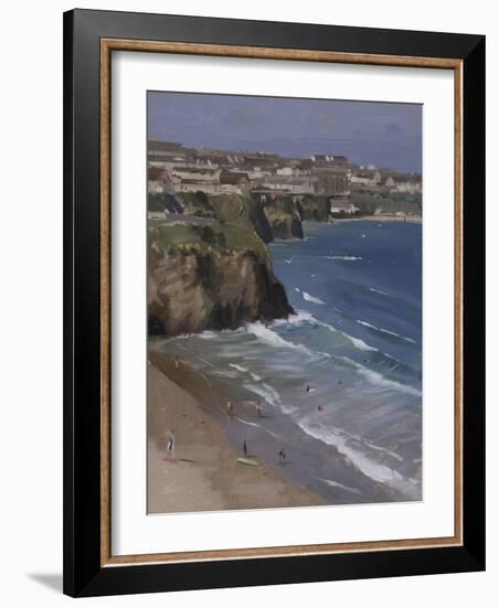 Tolcarne Beach, Early Afternoon, July-Tom Hughes-Framed Giclee Print