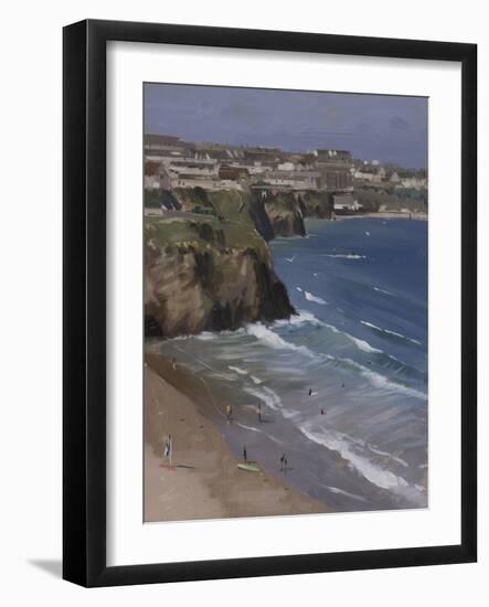 Tolcarne Beach, Early Afternoon, July-Tom Hughes-Framed Giclee Print