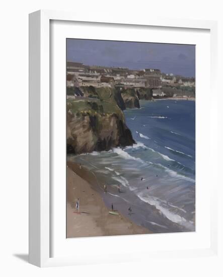 Tolcarne Beach, Early Afternoon, July-Tom Hughes-Framed Giclee Print