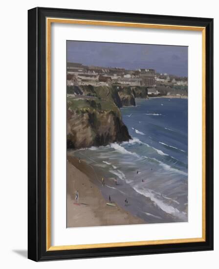 Tolcarne Beach, Early Afternoon, July-Tom Hughes-Framed Giclee Print