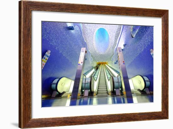 Toledo Art Station of Naples Metro, Naples, Campania, Italy, Europe-Carlo Morucchio-Framed Photographic Print
