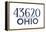 Toledo, Ohio - 43620 Zip Code (Blue)-Lantern Press-Framed Stretched Canvas