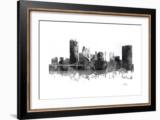 Toledo Ohio Skyline BG 1-Marlene Watson-Framed Giclee Print