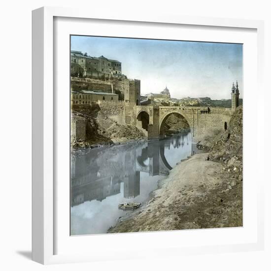 Toledo (Spain), Alcantara Bridge-Leon, Levy et Fils-Framed Photographic Print