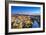 Toledo, Spain Town Skyline on the Tagus River at Dawn-Sean Pavone-Framed Photographic Print