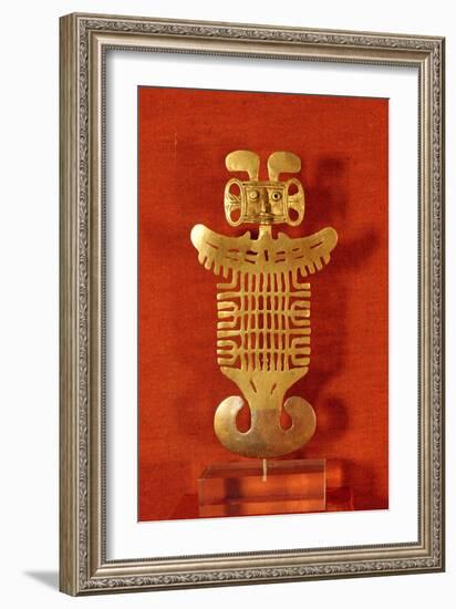 Tolima Ornament in the Forma of a Human-Headed Bird, from Colombia-null-Framed Giclee Print