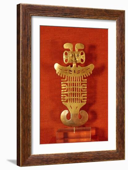 Tolima Ornament in the Forma of a Human-Headed Bird, from Colombia-null-Framed Giclee Print