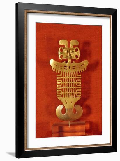 Tolima Ornament in the Forma of a Human-Headed Bird, from Colombia-null-Framed Giclee Print