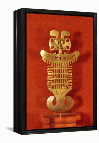 Tolima Ornament in the Forma of a Human-Headed Bird, from Colombia-null-Framed Premier Image Canvas