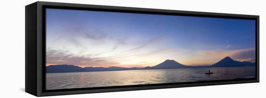 Toliman, Atitlan and San Pedro Volcanoes, Lake Atitlan, Guatemala-Michele Falzone-Framed Premier Image Canvas