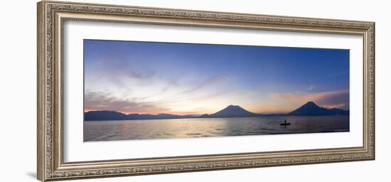 Toliman, Atitlan and San Pedro Volcanoes, Lake Atitlan, Guatemala-Michele Falzone-Framed Photographic Print