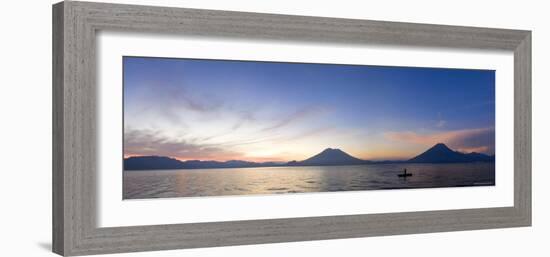 Toliman, Atitlan and San Pedro Volcanoes, Lake Atitlan, Guatemala-Michele Falzone-Framed Photographic Print