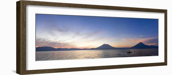 Toliman, Atitlan and San Pedro Volcanoes, Lake Atitlan, Guatemala-Michele Falzone-Framed Photographic Print