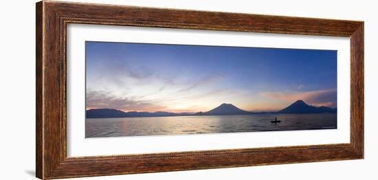 Toliman, Atitlan and San Pedro Volcanoes, Lake Atitlan, Guatemala-Michele Falzone-Framed Photographic Print