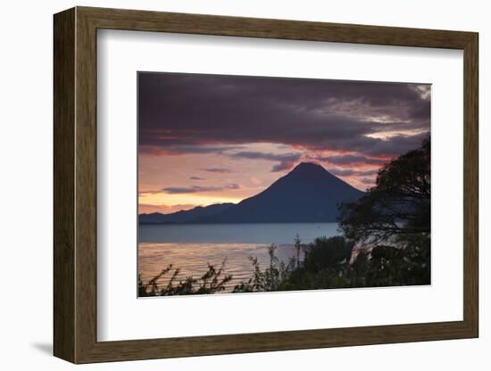 Toliman Volcano and Lago De Atitlan (Lake Atitlan), San Juan La Laguna, Guatemala-Michael DeFreitas-Framed Photographic Print