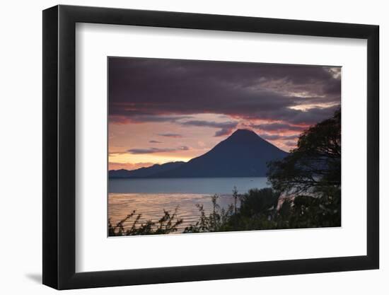 Toliman Volcano and Lago De Atitlan (Lake Atitlan), San Juan La Laguna, Guatemala-Michael DeFreitas-Framed Photographic Print