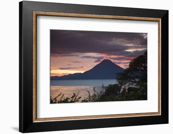 Toliman Volcano and Lago De Atitlan (Lake Atitlan), San Juan La Laguna, Guatemala-Michael DeFreitas-Framed Photographic Print