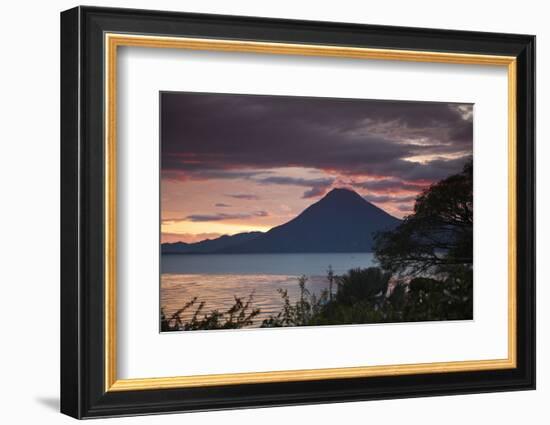 Toliman Volcano and Lago De Atitlan (Lake Atitlan), San Juan La Laguna, Guatemala-Michael DeFreitas-Framed Photographic Print