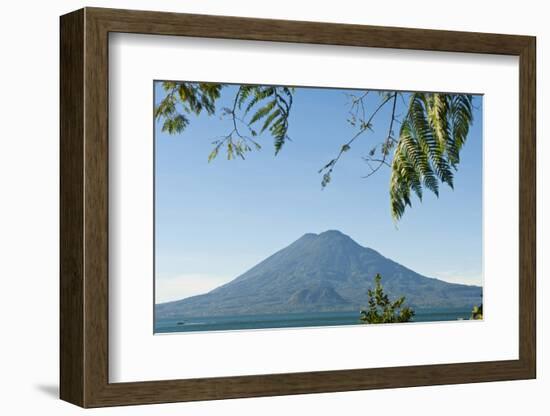 Toliman Volcano and Lago De Atitlan (Lake Atitlan), San Juan La Laguna, Guatemala-Michael DeFreitas-Framed Photographic Print