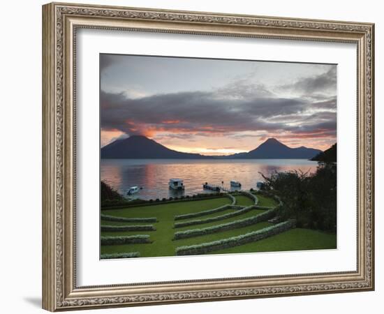 Toliman Volcano, Lago de Atitlan, Guatemala, Central America-Michael DeFreitas-Framed Photographic Print