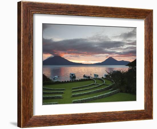 Toliman Volcano, Lago de Atitlan, Guatemala, Central America-Michael DeFreitas-Framed Photographic Print