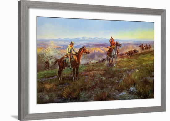 Toll Collectors-Charles Marion Russell-Framed Art Print