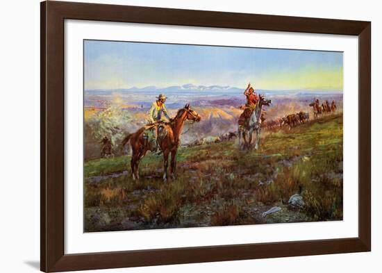 Toll Collectors-Charles Marion Russell-Framed Art Print