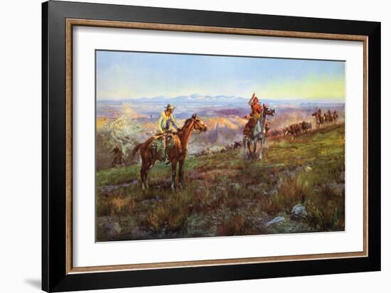 Toll Collectors-Charles Marion Russell-Framed Art Print