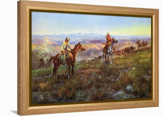 Toll Collectors-Charles Marion Russell-Framed Stretched Canvas