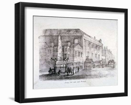 Toll Gate and Obelisk at St George's Circus, Southwark, London, C1830-null-Framed Giclee Print