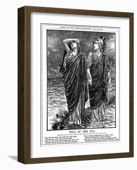 Toll of the Sea, the Sinking of the Titanic, 1912-null-Framed Giclee Print