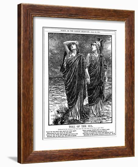 Toll of the Sea, the Sinking of the Titanic, 1912-null-Framed Giclee Print
