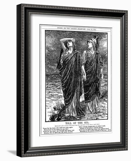 Toll of the Sea, the Sinking of the Titanic, 1912-null-Framed Giclee Print