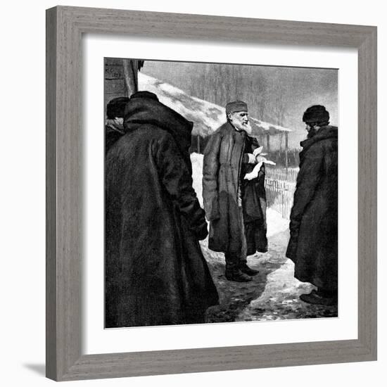 Tolstoy and Peasants-Kenyon Cox-Framed Art Print