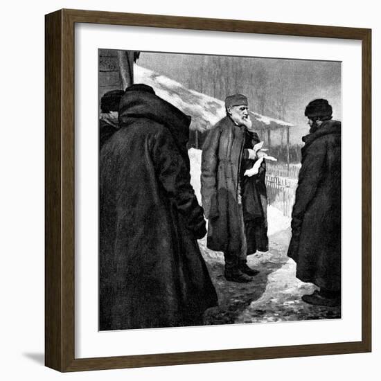 Tolstoy and Peasants-Kenyon Cox-Framed Art Print