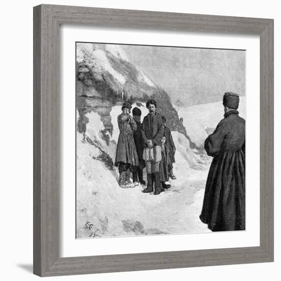 Tolstoy and Starving-Kenyon Cox-Framed Art Print