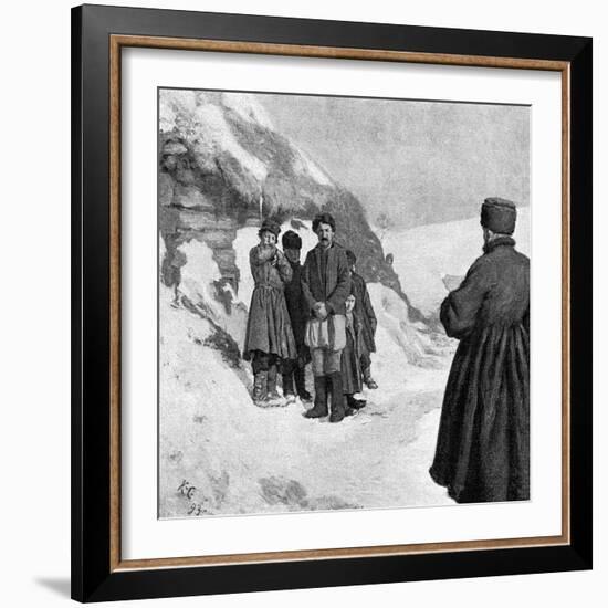 Tolstoy and Starving-Kenyon Cox-Framed Art Print