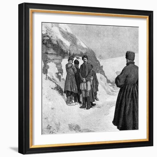 Tolstoy and Starving-Kenyon Cox-Framed Art Print