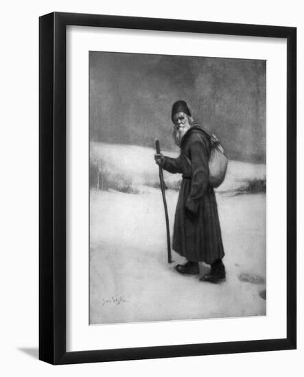 Tolstoy Last Journey-Jan Styka-Framed Art Print