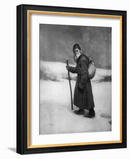 Tolstoy Last Journey-Jan Styka-Framed Art Print