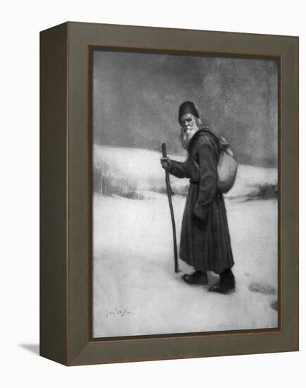 Tolstoy Last Journey-Jan Styka-Framed Stretched Canvas