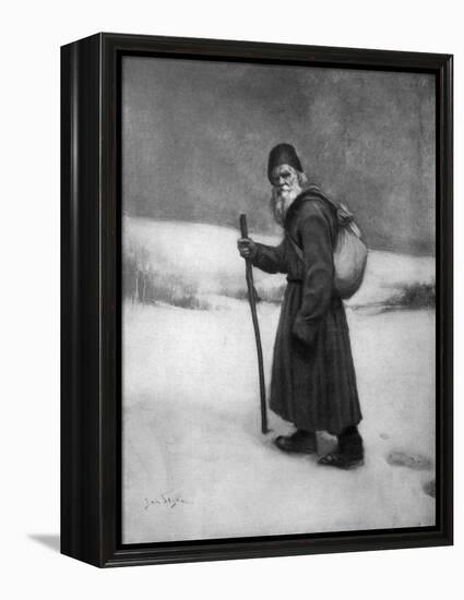 Tolstoy Last Journey-Jan Styka-Framed Stretched Canvas