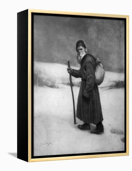 Tolstoy Last Journey-Jan Styka-Framed Stretched Canvas