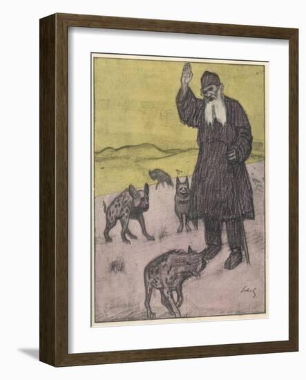 Tolstoy Preaching-Wilhelm Schutz-Framed Art Print